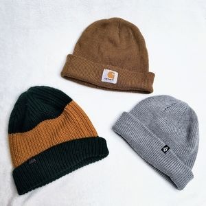 Set of three beanies hat